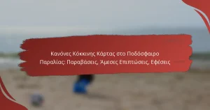 Κανόνες Κόκκινης Κάρτας στο Ποδόσφαιρο Παραλίας: Παραβάσεις, Άμεσες Επιπτώσεις, Εφέσεις